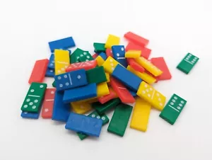 Mini domino in plastica vintage multicolore - Foto 1 di 2