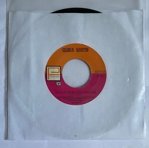 GLORIA MARTIN -LO NUESTRO ES CANTAR / JUAN- 1970 MEXICAN 7¨ SINGLE, FOLK - Picture 1 of 4