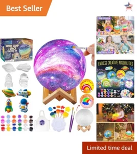 DIY Moon Lamp Kit - Paint Your Own 3D Space Night Light - Art Supplies for Kids - Picture 1 of 12