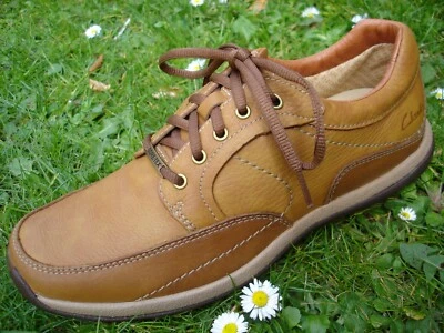 Clarks WATERPROOF Active-Air GORE-TEX Tan Leather Shoe Men UK-8.5 G EU-42.5 M - Image 1 of 4