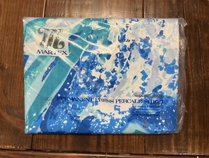 NUOVO Vintage MARTEX One Doppio Lenzuolo Piatto ATLANTIS Blu Astratto USA - Foto 1 di 6