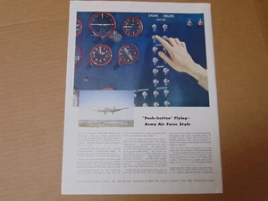 1946 PUSH BUTTON FLYING ARMY AIR FORCE STYLE art print ad - Picture 1 of 1