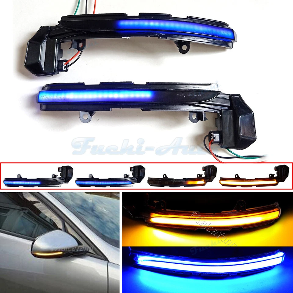 Espejo retrovisor LED dinámico con luz de señal de giro para Jaguar XK XKR X150 XE XF Foto 1 de 3