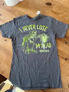 Disney Parks Haunted Mansion Hatbox Ghost Shirt Adult small I Never Lose My Head - Picture 1 of 6