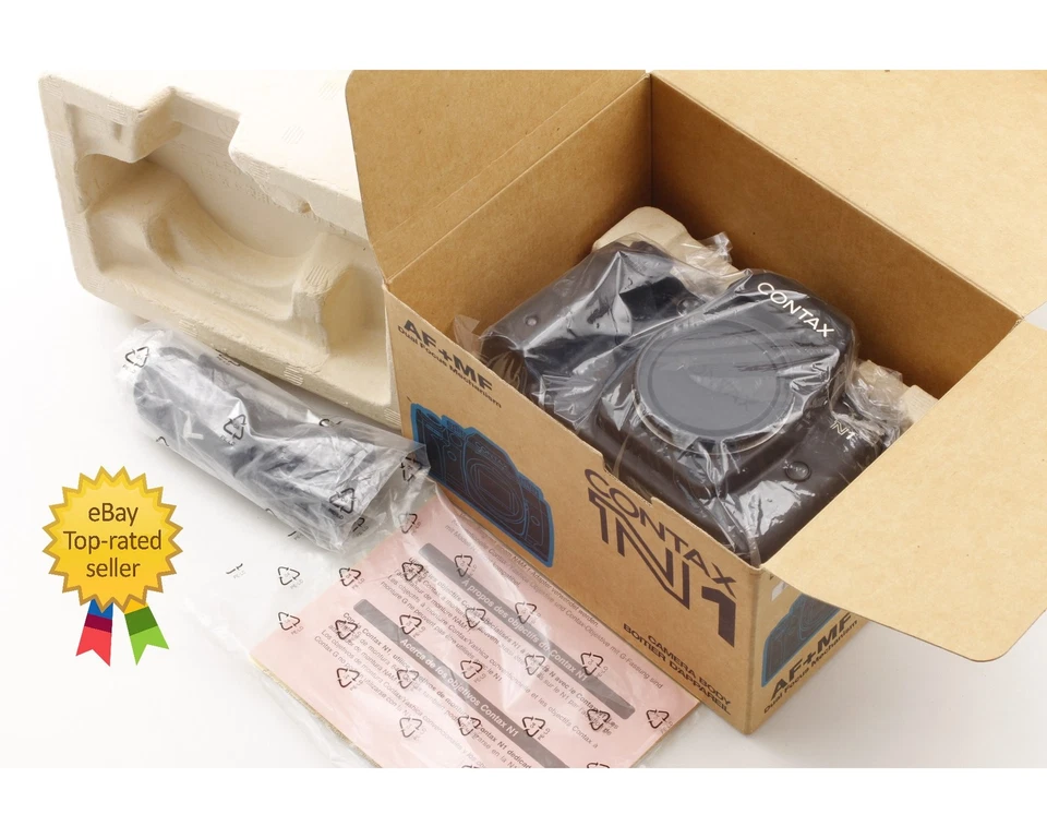 All Work [Top MINT in Box] Contax N1 35mm SLR Film Camera Black Body From JAPAN - Image 1 of 4