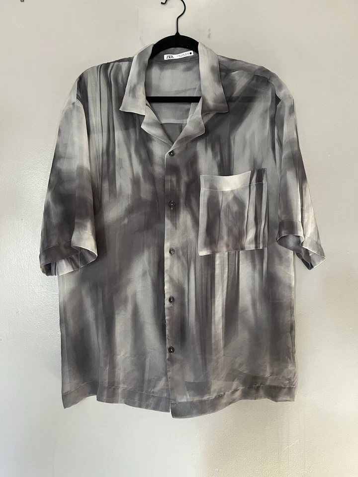 ZARA Shirt Mens Size M  ( See Through ) Button Up Shirt - Image 1 of 4