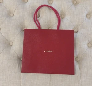 Borsa vuota riutilizzabile Cartier perfette condizioni (10x9x3,5 pollici) ROSSO sacchetto regalo - Foto 1 di 5