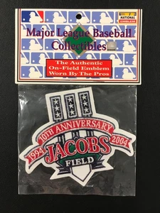 2004 MLB Cleveland Indians Jacobs Field Emblem Patch NEW 10th Anniversary NICE! - Picture 1 of 2