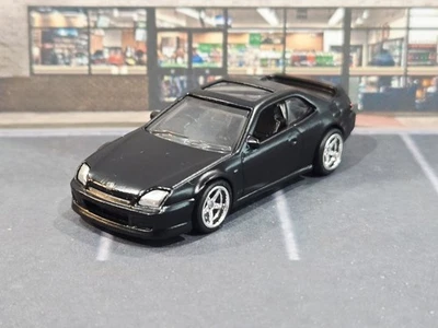 😎👍 CUSTOM Hot Wheels '98 Honda Prelude New Flat Black Paint Real Riders - Image 1 of 4