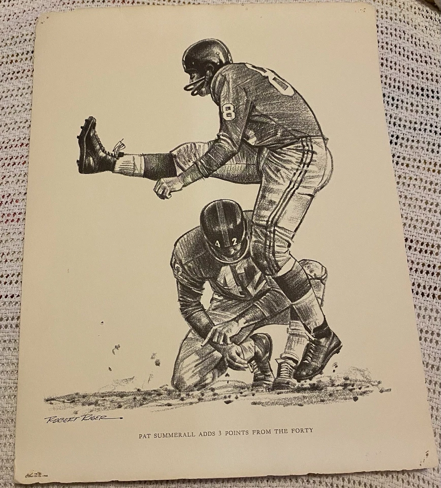 Juego de 7 litografías Robert Riger 1960 NFL Foto 1 de 4