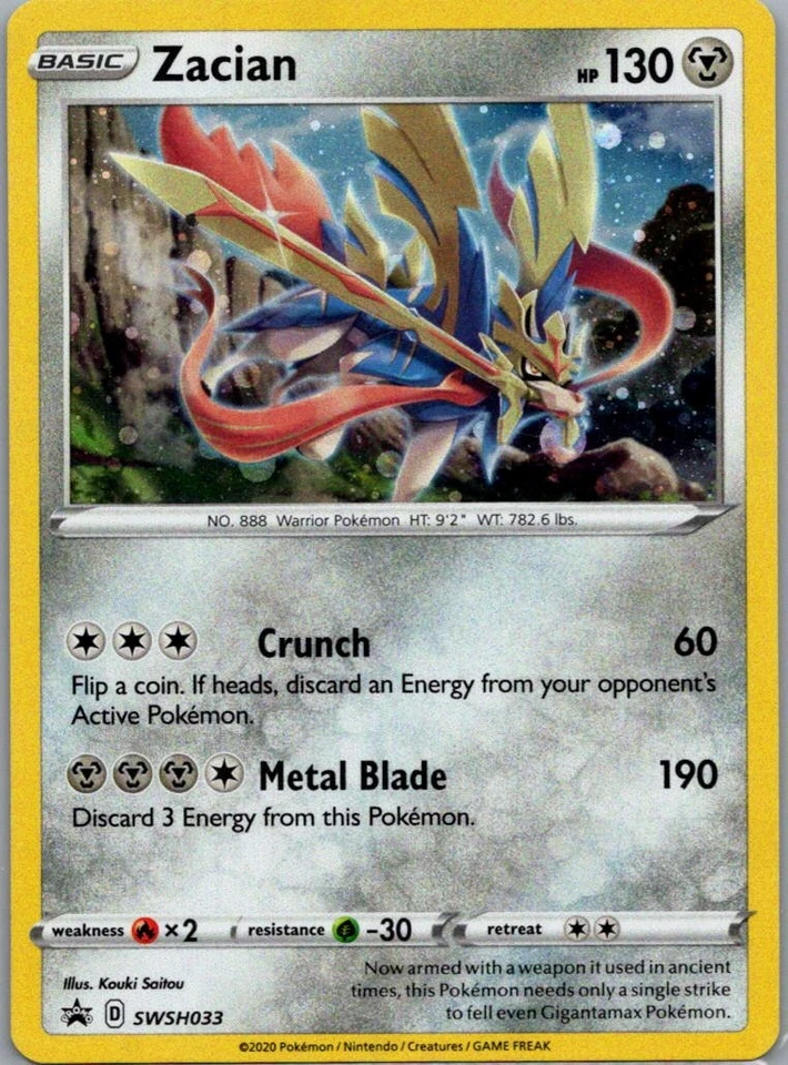 Zacian Promo SWSH: Sword & Shield Promo Cards SWSH033 NM - Image 1 of 2