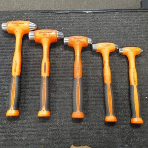 Snap-On 5 pc Dead Blow Hammer Set / 40, 32, 24, 16, & 8 oz - Picture 1 of 8