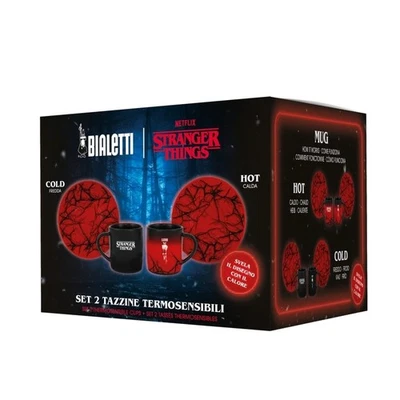 Bialetti Stranger Things Cups & Saucers Set of 2 Colour Changing Coffee Tazzine - image 1 of 4