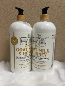 (2 Stück) RAE'S LIL' SHOP Ziegenmilch Honig Beruhigende HAND- & KÖRPERLOTION VANILLEHONIG - Bild 1 von 2