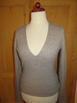 IRIS VON ARNIM DICKER, FLAUSCHIGER KASCHGMIR 75% PULLI GR. 38 TAUPE GRAU - Bild 1 von 4