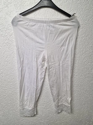 Strech Legins Knielang  weiss mit Spitzenbund Grösse M - Bild 1 von 4