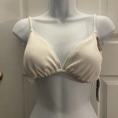 PINK Victorias Secret NWT White Triangle Bikini top Size Medium - Image 1 of 4
