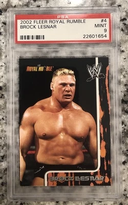 2002 Fleer WWF Royal Rumble #4 Brock Lesnar PSA 9 - Image 1 of 2