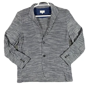 Mens Bigi Tokyo Knit Blazer Gray Textured Sport Coat Casual Smart Jacket Japan - Picture 1 of 14