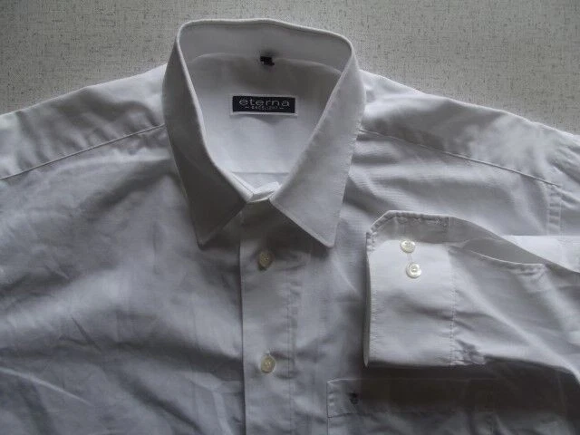 Eterna EXCELLENT Camicia 39 Bianca Unicolore Molto Buona #TA5371 - Immagine 1 di 1