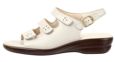 SAS Quatro Women's Bone Cream Leather Slingback Sandals 11M Made in USA NEW - Image 1 of 4