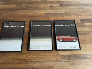 Poster pubblicitario rivista MG Maestro Turbo originale incorniciato 1989 uomo grotta arte da parete - Foto 1 di 5