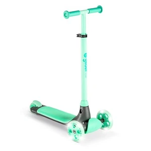 Yvolution Y Glider Kiwi 3-Wheel Kick Scooter for Kids with LED Wheels, Green - Picture 1 of 8
