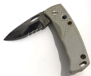 Vintage Fury Titanium Coated Folding Knife 18039 Partially Serrated - Picture 1 of 8
