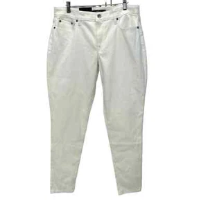 Lauren Ralph Lauren Super Stretch Curvy Mid-Rise Skinny Leg Jeans - White -16W - Picture 1 of 10