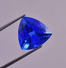 12.10 Ct Flawless Natural Blue Tanzanite Trillion Shape Certified Loose Gemstone
