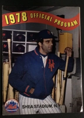 1978 New York Mets Official Program Near Mint Tight Binding Joe Torre On Cover - Image 1 of 4