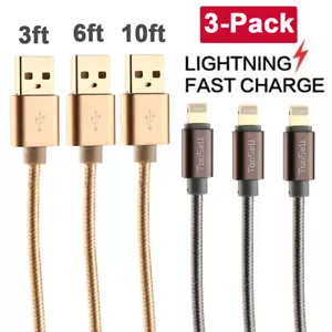 Schnell Ladekabel für iPhone 6 7 8 11 XS XR Robust Ladekabel - Bild 1 von 27