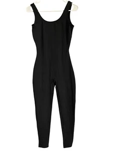 Tuta da donna vintage Gilda Marx Flexatard nera media Unitard Supplex - Foto 1 di 16