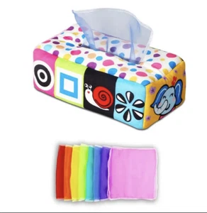Tissue Box Toy Sensory Pull Along Toddler Infant Baby Preschool Montessori Type - Picture 1 of 10