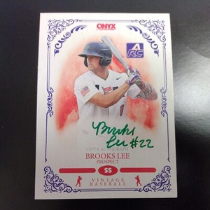 Onyx vintage Brooks Lee 2022 EXTENDED BASEBALL GREEN INK Fast Free Ship 