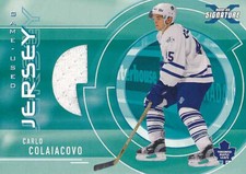 2002-03 BAP Signature GAME JERSEY #67 CARLO COLAIACOVO - Toronto Maple Leafs
