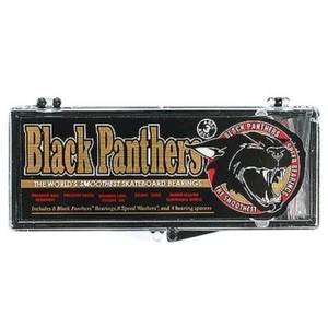 Juego de 8 rodamientos de skate Shortys Abec 3 Black Panthers NEGROS - Imagen 1 de 1