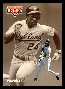 1992 Pinnacle The Idols Ken Griffey Jr & Rickey Henderson #283 Mariners/A's HOF