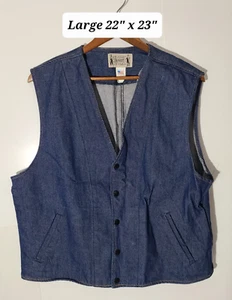 Classic Old West Styles Blue Denim Large Consealed Carry Vest Made in USA - Picture 1 of 6