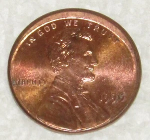 1996 Off Center Error Lincoln Uncirculated Penny - Picture 1 of 4