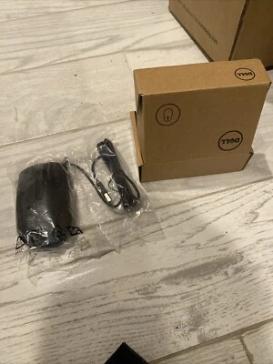 Dell 3 Button Black USB Mouse Scroll Wheeled Wired MS116-BK New - Image 1 of 4