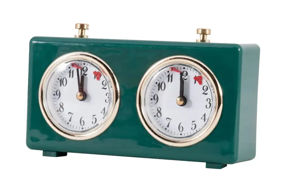 Regulation Plastic Mechanical Chess Clock - GREEN - Image 1 of 1