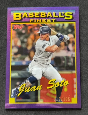 Juan Soto 2024 Topps Finest What If 1993 Prototypes #93-9 Purple Refractor /125 - Image 1 of 4