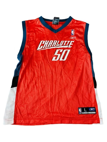 NBA Charlotte Bobcats #50 Emeka Okafor Boys Jersey SZ Large 14-16 Orange (7 Cover