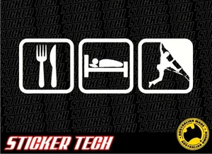 EAT SLEEP ROCK CLIMB STICKER DECAL SUIT CLIMBING PETZL BLACK DIAMOND MOUNTAINEER - Bild 1 von 2