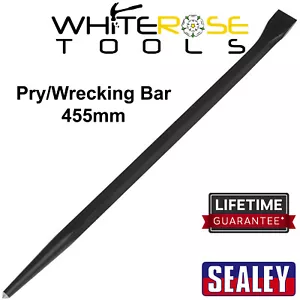 Sealey Pry Bar Wrecking Tool Cranked Chisel Pointed Tip Breaker 455mm - Picture 1 of 5