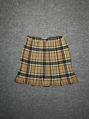 Falda vintage a cuadros Nova de Burberrys para mujer - LANA - talla L Foto 1 de 4