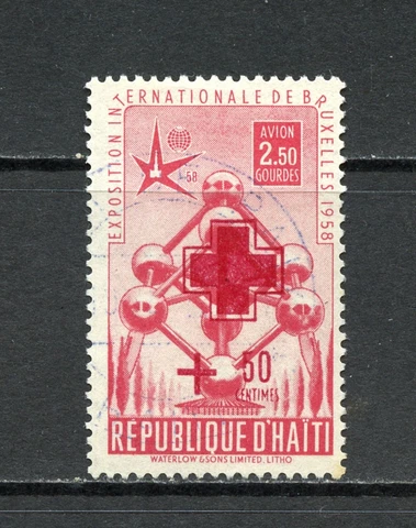 Q953   Haiti   1958   Red Cross   SURCHARGED   1v.   used Cover