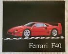 Vintage Ferrari F40 Poster 1991 16" X 20" MINT