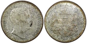 ROMANIA Mihai I Silver 1942  200 Lei  1 Year Type WWII Issue KM# 63 (24 299) - Picture 1 of 3